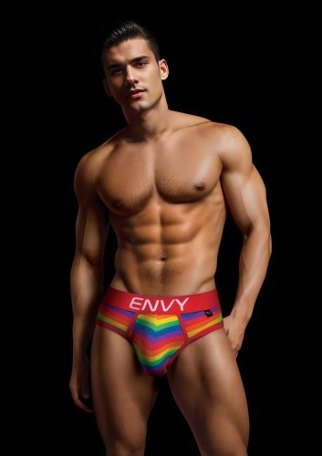 ENVY RAINBOW PRIDE BRIEF RED L/XL