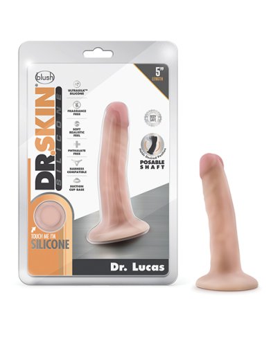 Blush Dr. Skin Silicone Dr. Lucas 5.5\" Dildo - Vanilla