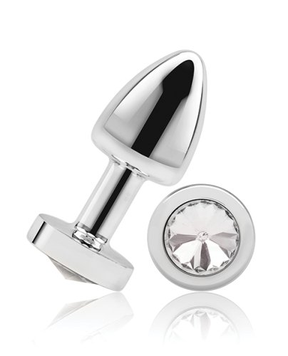 Gemsations 2\" Beginners Bling Bling Metal Butt Plug - Silver