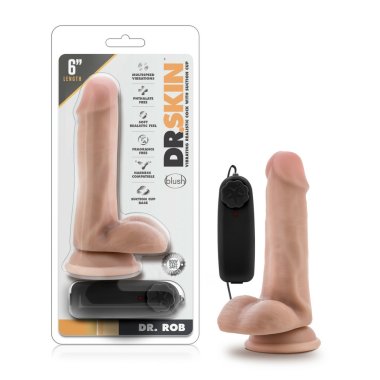 DR SKIN DR. ROB 6IN COCK VANILLA VIBRATING