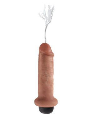 KING COCK 6 IN SQUIRTING COCK TAN