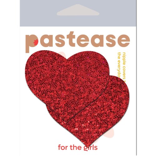 PASTEASE HEART RED GLITTER