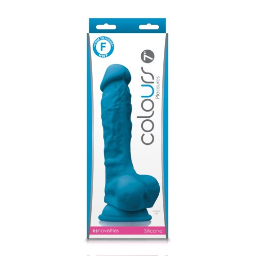 COLOURS PLEASURES 7IN DILDO BLUE