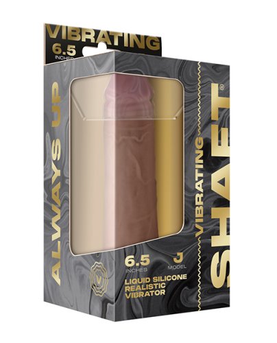 Shaft Flexskin Liquid Silicone 6.5\" Vibrating Dong - Pine