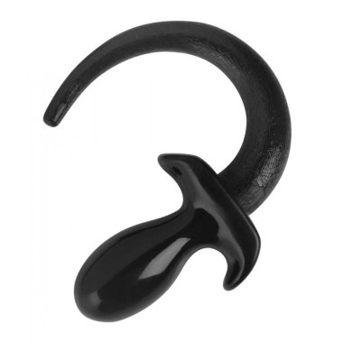 MS Dog Tail Butt Plug -Black -Bulk pkg*