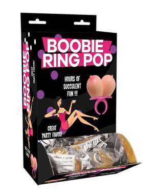 Boobie Ring Pop Display - Display of 12