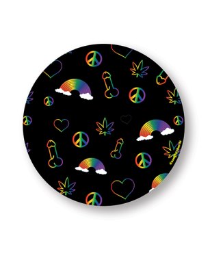 Rainbow Penis Naughty Sticker - Pack of 3