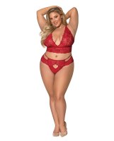 (WD) SUGAR & SPICE BRA & PANTY RED 2XL