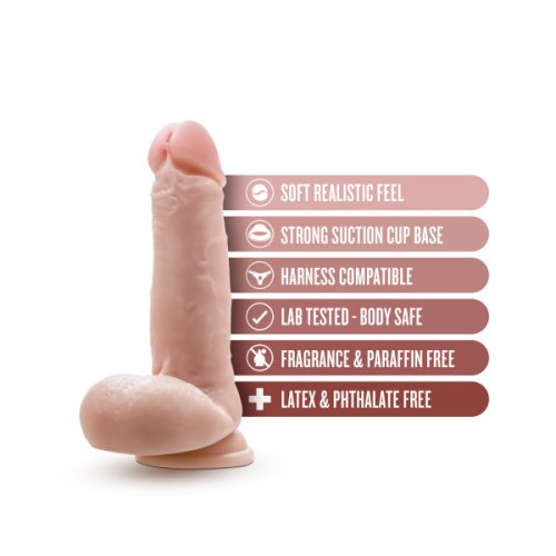 DR. SKIN DR. PAUL 7.25IN DILDO W/ BALLS BEIGE