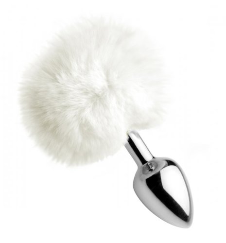 TAILZ WHITE FLUFFY BUNNY TAIL ANAL PLUG