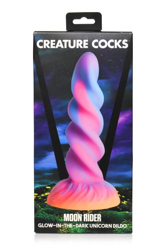 CREATURE COCKS MOON RIDER GLOW IN THE DARK UNICORN DILDO