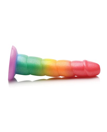 Curve Toys Simply Sweet 6.5\" Swirl Rainbow Dildo