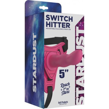 Stardust Switch Hitter StrapOn 5" - Pink