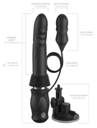 FETISH FANTASY ULTIMATE SILICONE THRUSTER - BLACK