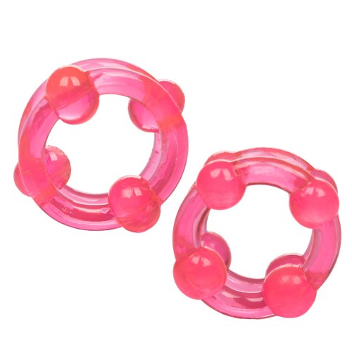 ISLAND RINGS DOUBLE STACKERS- PINK