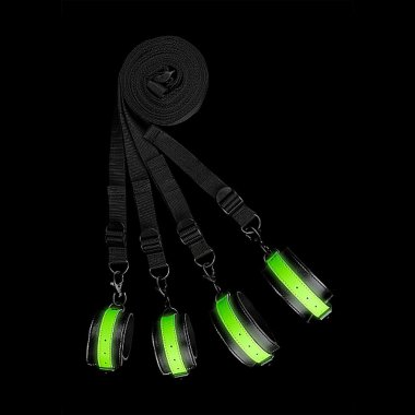 Bed Bindings Restraint Kit -Glow in Dark