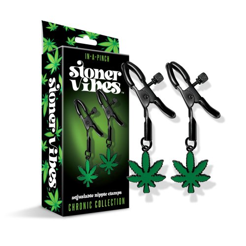 STONER VIBES ADJUSTABLE NIPPLE CLAMPS CHRONIC COLLECTION