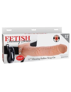 FETISH FANTASY 11 VIBRATING HOLLOW STRAP ON FLESH "