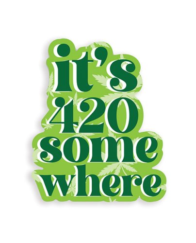 It\'s 420 Somewhere 420 Sticker - Pack of 3