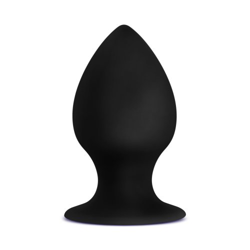 ANAL ADVENTURES PLATINUM SILICONE ANAL STOUT PLUG MEDIUM BLACK