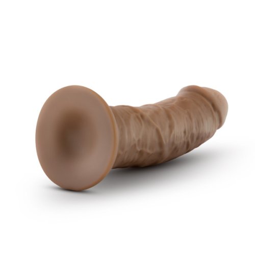 AU NATUREL 8IN DILDO W/ SUCTION CUP MOCHA