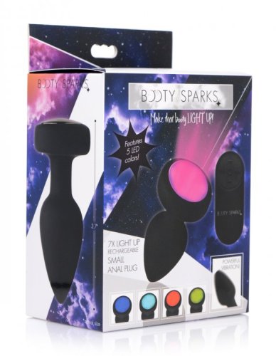 BOOTY SPARKS SILICONE LED PLUG VIBRATING SMALL