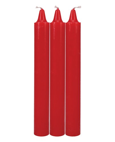 Japanese Drip Candles - Pack of 3 Red