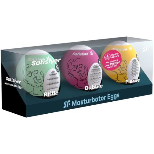 SATISFYER MASTURBATOR EGG 3PC SET (NET)