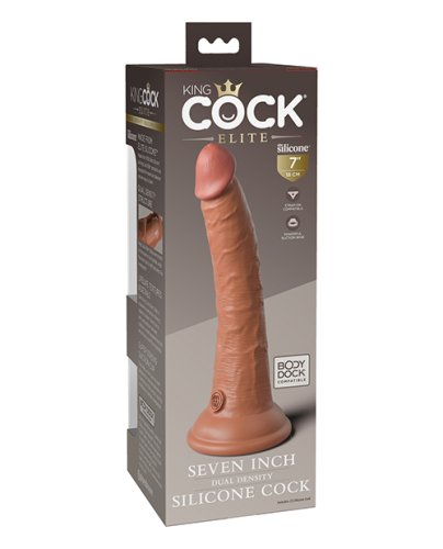 KING COCK ELITE 7 IN DUAL DENSITY TAN