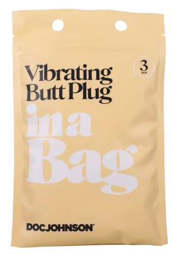 IN A BAG BUTT PLUG 3 BLACK VIBRATING \"