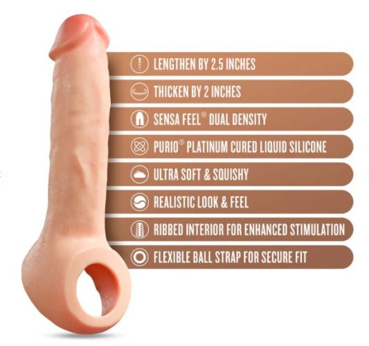 PERFORMANCE PLUS THRIVE 2.5IN SILICONE PENIS XTENDER BEIGE