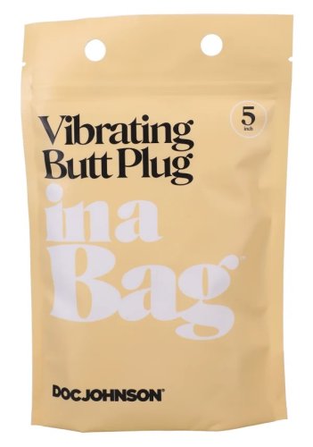 IN A BAG BUTT PLUG 5 BLACK VIBRATING \"