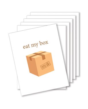 Eat My Box Naughty Greeting Card - Pack Of 6