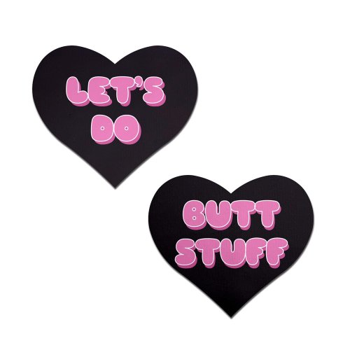 \'Let\'s Do Butt Stuff\' Black & Pink Heart