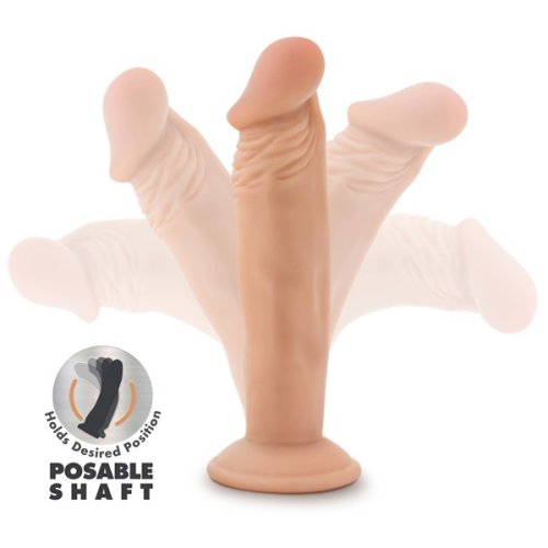 DR SKIN PLUS 6IN POSEABLE DILDO VANILLA