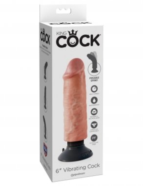 KING COCK 6 IN COCK FLESH VIBRATING