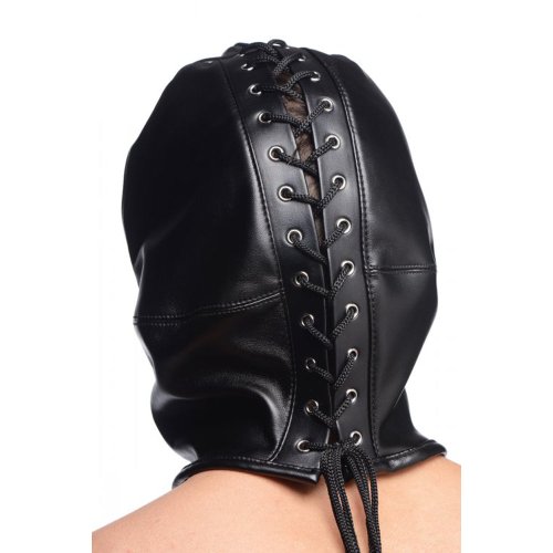 Strict Zip Front Bondage Black Hood