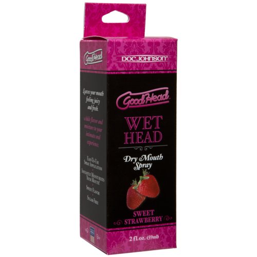 Doc Johnson GoodHead - Wet Head - Dry Mouth Spray - Strawberry - 2 fl. oz.