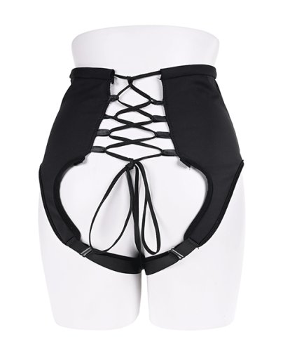 Sportsheets High Waisted Strap-On Corset - Black