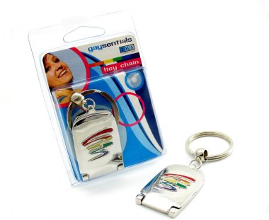 GAYSENTIALS MIRROR KEY CHAIN SQUIGGLE