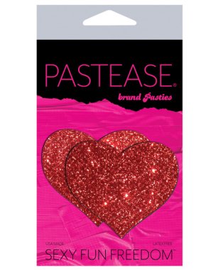 Pastease Premium Glitter Heart - Red O/S