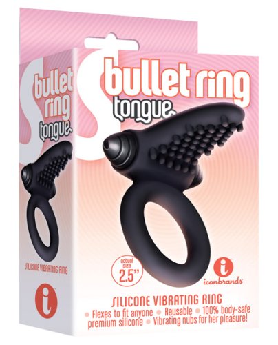 9\'S S-BULLET RING TONGUE SILICONE