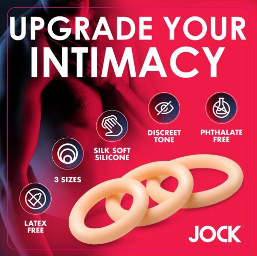 JOCK Discrete Silicon CockRing Set Light