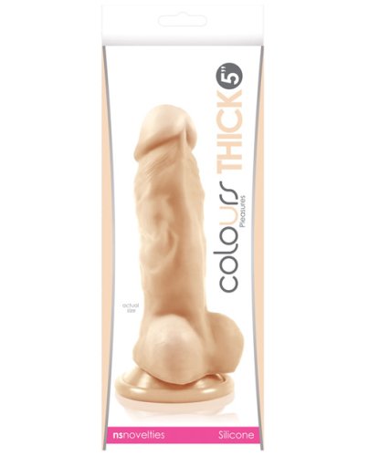 Colours Pleasures Thick 5\" Dildo - White