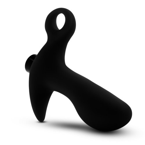 ANAL ADVENTURES PLATINUM SILICONE VIBRATING PROSTATE MASSAGER 1 BLACK