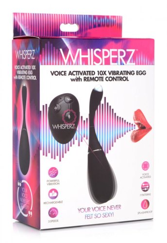 (D) WHISPERZ VOICE ACTIVATED VIBRATING EGG W/ REMOTE
