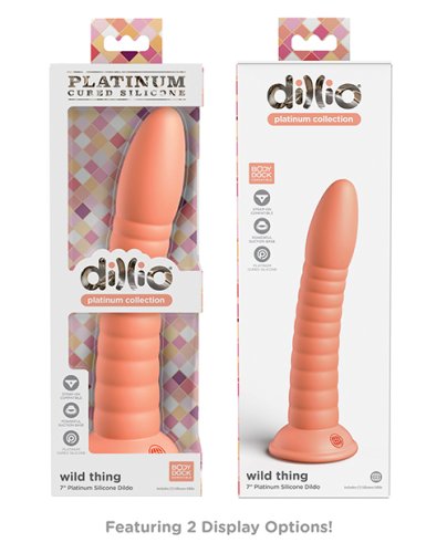 Dillio Platinum 7\" Wild Thing Silicone Dildo - Peach