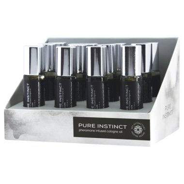 PURE INSTINCT PHEROMONE OIL COLOGNE FOR HIM ROLL-ON 12 PC DISPLAY