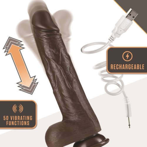 DR SKIN DR MURPHY 8IN DILDO THRUSTING CHOCOLATE