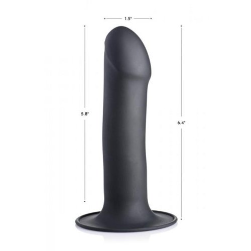 Squeezable Phallic Dildo - Black